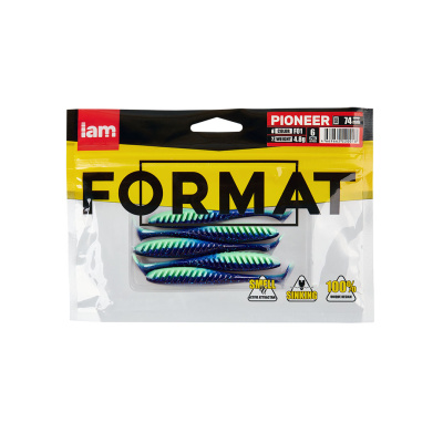 Силиконовая приманка FORMAT PIONEER 74mm (6шт.) цвет F01 Силиконовая приманка FORMAT PIONEER 74mm (6шт.) цвет F01