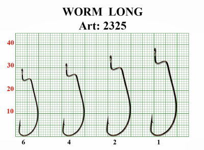 Крючок офсетный FS WORM LONG, №6 (5 шт) Крючок офсетный FS WORM LONG, №6 (5 шт)