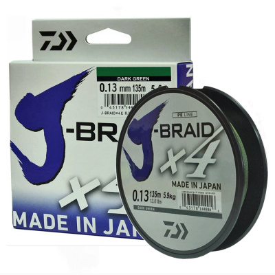 Шнур Daiwa J-Braid X4 0.13 mm Шнур Daiwa J-Braid X4 0.13 mm