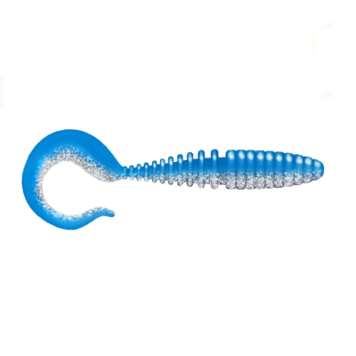 Приманка ZUB-TWIST  75мм(3")-6шт, (цвет 037) голубой верх-натурал низ