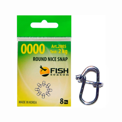 Застежка Round Nice, №00 (8 кг), (упак. 8 шт) Застежка Round Nice, №00 (8 кг), (упак. 8 шт)