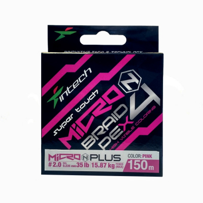Шнур плетеный Intech MicroN Plus PE x4 150m (#2.0 (35lb / 15.88kg)) Шнур плетеный Intech MicroN Plus PE x4 150m (#2.0 (35lb / 15.88kg))