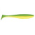 Приманка ZUB-IZI 208мм(8,2")-3шт, (Цвет 407)зеленый верх - желтый низ