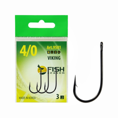 Крючок VIKING № 8 с ушком, покрытие BN (9 шт) Крючок VIKING № 8 с ушком, покрытие BN (9 шт)