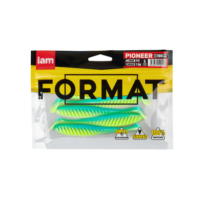 Силиконовая приманка FORMAT PIONEER 100mm (5шт.) цвет F12 Силиконовая приманка FORMAT PIONEER 100mm (5шт.) цвет F12