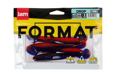 Силиконовая приманка FORMAT DROP 100mm (5шт.) цвет F18 Силиконовая приманка FORMAT DROP 100mm (5шт.) цвет F18