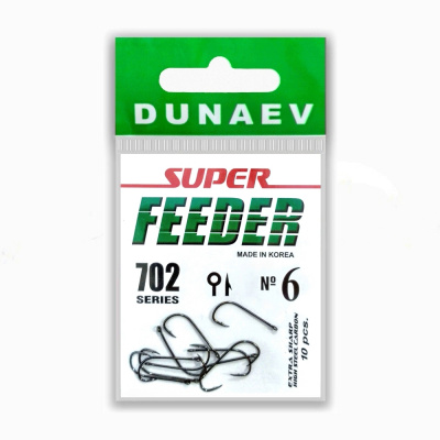 Крючок Dunaev Super Feeder 702 # 6 (упак. 10 шт)