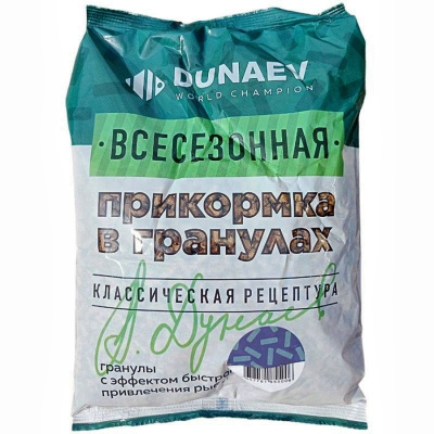 Прикормка всесезонная  DUNAEV гранулы Плотва 0.75 кг Прикормка всесезонная  DUNAEV гранулы Плотва 0.75 кг