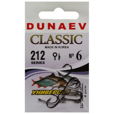 Крючок Dunaev Classic 212 # 6 (упак. 8 шт)