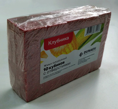 Жмых DUNAEV кукурузный  Клубника 300г. Жмых DUNAEV кукурузный  Клубника 300г.