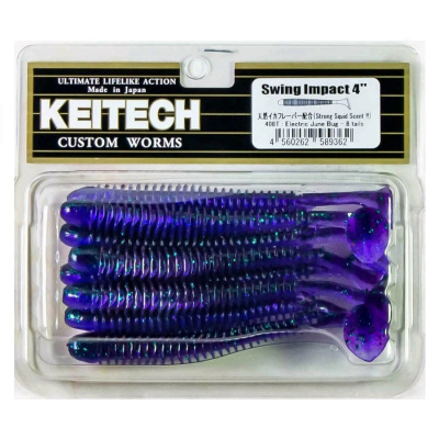 Приманка силиконовая Keitech Swing Impact 4" #408 Electric June Bug Приманка силиконовая Keitech Swing Impact 4" #408 Electric June Bug