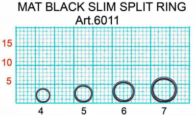 Кольцо заводное "SLIM" тёмное матовое, ф 6 мм ( 10 кг), (упак. 16 шт) Кольцо заводное "SLIM" тёмное матовое, ф 6 мм ( 10 кг), (упак. 16 шт)