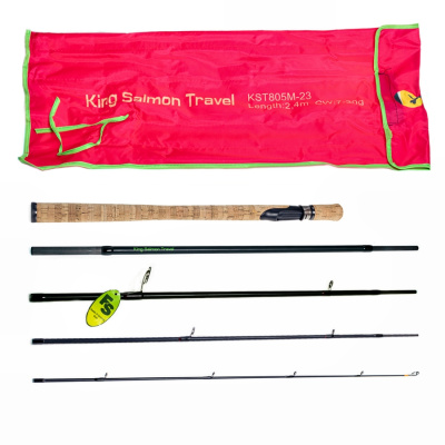 Удилище спиннинговое King Salmon Travel, 5 секции, длина 2,40 м, тест 7-30 г