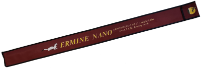 Удилище спиннинговое ERMINE NANO,2 секции, цельная верш. длина1,80 м, тест 0.2-0.8г рукоять разнес.