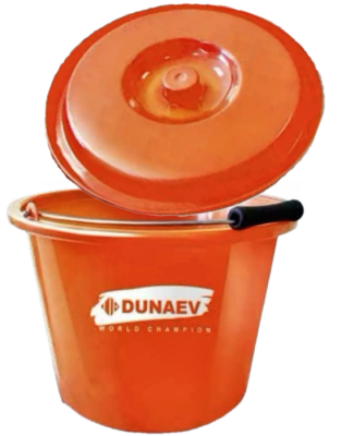 Ведро Dunaev красное 12 л с крышкой