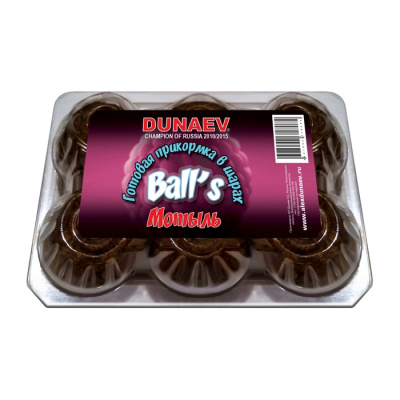 Прикормка "DUNAEV BALL`S" 0.75кг Мотыль