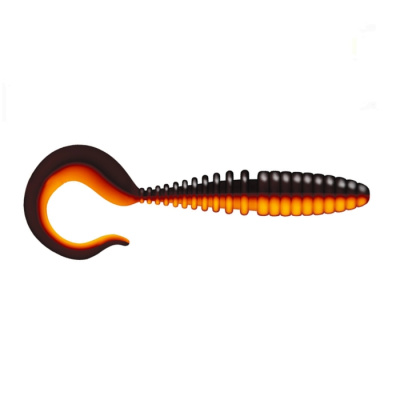 Приманка ZUB-TWIST  90мм(3,5")-5шт, (цвет 034) черный верх-оранжевый низ