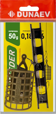 Монтаж фидерный Dunaev несиметричная петля c кормушкой 50г