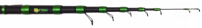 Удилище телескопическое с кольцами (болонское) "TELE POLE" FISH CRYSTAL, длина 4 м (до 40 Gr)