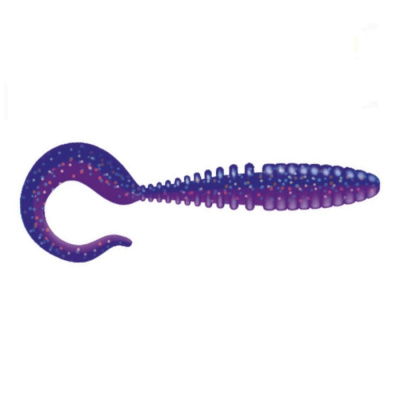 Приманка ZUB-TWIST 100мм(4")-4шт, (Цвет 408) синий верх - розовый низ