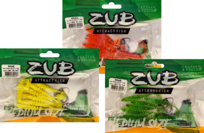 Приманка ZUB-SHAD  60мм(2,3") -7шт, (цвет 610) фиолетовый с блестками