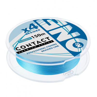 Плетеная леска №ONE CONTACT Х4-150 (blue) 0.5PE Плетеная леска №ONE CONTACT Х4-150 (blue) 0.5PE