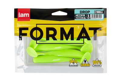 Силиконовая приманка FORMAT DROP 100mm (5шт.) цвет F19 Силиконовая приманка FORMAT DROP 100mm (5шт.) цвет F19