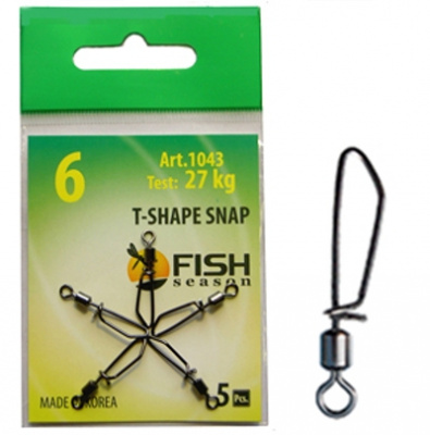 Вертлюжок с Т-образной застежкой, №8 (19 кг), (упак. 5 шт)