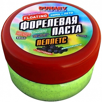 Паста Dunaev 50мл Форель Пеллетс Зеленая