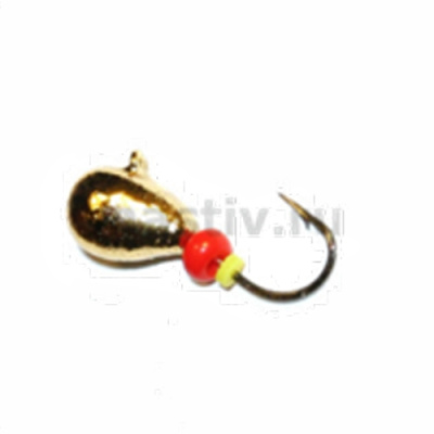 Капля 5 петля золото, бисер, 1,8гр.