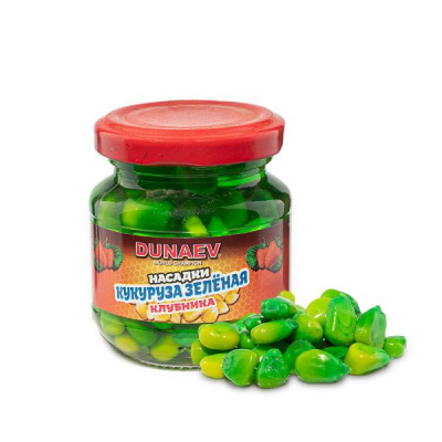 Насадка стеклобанка "Дунаев Кукуруза Зеленая" 100мл Клубника