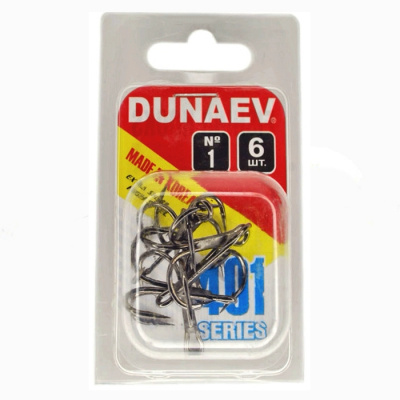 Крючок Тройник Dunaev  401 # 1 (упак. 6 шт)