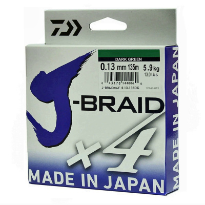 Шнур Daiwa J-Braid X4 0.13 mm Шнур Daiwa J-Braid X4 0.13 mm