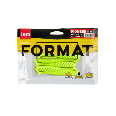 Силиконовая приманка FORMAT PIONEER 88mm (6шт.) цвет F19 Силиконовая приманка FORMAT PIONEER 88mm (6шт.) цвет F19