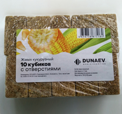 Жмых DUNAEV кукурузный 300г. Жмых DUNAEV кукурузный 300г.