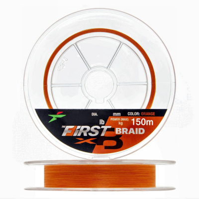 Шнур плетеный Intech First Braid X8 Orange 150m (#2.0 / 235mm (27lb / 12.3kg)) Шнур плетеный Intech First Braid X8 Orange 150m (#2.0 / 235mm (27lb / 12.3kg))