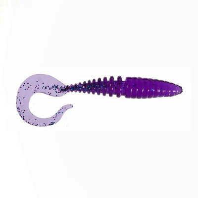 Приманка ZUB-TWIST  50мм(2")-10шт, (цвет 610) фиолетовый с блестками Приманка ZUB-TWIST  50мм(2")-10шт, (цвет 610) фиолетовый с блестками