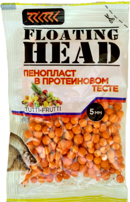 Пенопласт в протеиновом тесте D-5 мм.ТУТТИ- ФРУТТИ рыжий Пенопласт в протеиновом тесте D-5 мм.ТУТТИ- ФРУТТИ рыжий