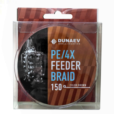 Шнур DUNAEV FEEDER BRAID PE X4 150м 0,12мм коричневый Шнур DUNAEV FEEDER BRAID PE X4 150м 0,12мм коричневый