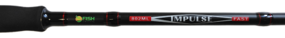 Удилище спиннинговое "IMPULSE" FISH CRYSTAL , 2 секции, полая верш, длина 2.44 м, тест 4-16 г