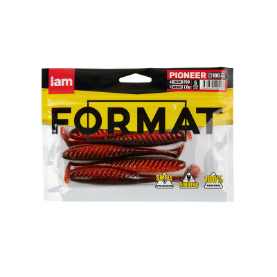 Силиконовая приманка FORMAT PIONEER 100mm (5шт.) цвет F09 Силиконовая приманка FORMAT PIONEER 100mm (5шт.) цвет F09