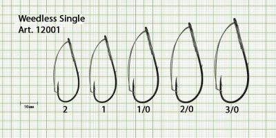 Крючок незацепляйка FS WEEDLESS SINGLE №2/0, (упак. 3 шт) Крючок незацепляйка FS WEEDLESS SINGLE №2/0, (упак. 3 шт)
