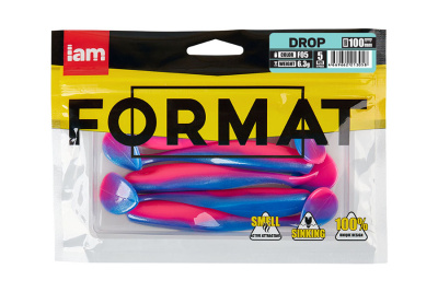 Силиконовая приманка FORMAT DROP 100mm (5шт.) цвет F05n Силиконовая приманка FORMAT DROP 100mm (5шт.) цвет F05n