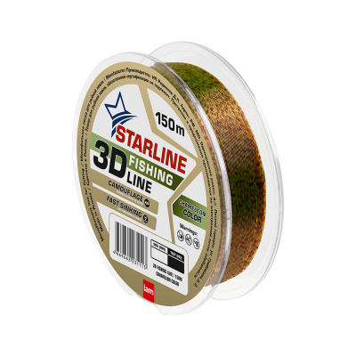 Монофильная леска STARLINE 3D Line Pixel 150m (chameleon) d0.28 Монофильная леска STARLINE 3D Line Pixel 150m (chameleon) d0.28