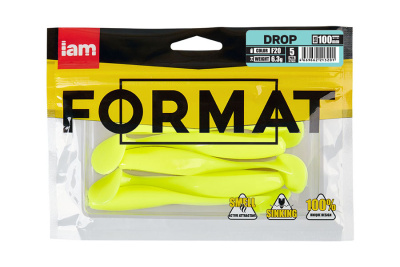 Силиконовая приманка FORMAT DROP 100mm (5шт.) цвет F20 Силиконовая приманка FORMAT DROP 100mm (5шт.) цвет F20