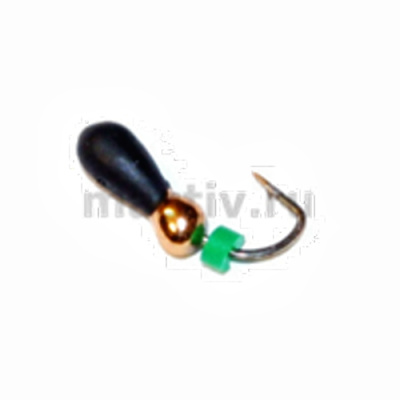 Муравей 2,5 отверстие чёрный+медь, кембрик, 0,4гр.