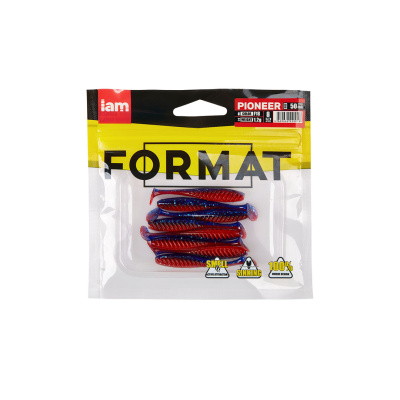 Силиконовая приманка FORMAT PIONEER 50mm (8шт.) цвет F18 Силиконовая приманка FORMAT PIONEER 50mm (8шт.) цвет F18