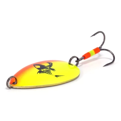 Колеб.станд.  Ложка Мультиколор(15гр; 5 см) цв. 11 желтый+оранжевая спинка