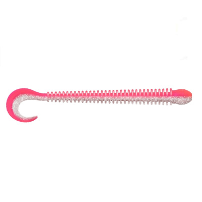 Приманка ZUB-WORM-ZANDER 135мм(5,3")-5шт, (цвет 038) розовый верх-натурал низ