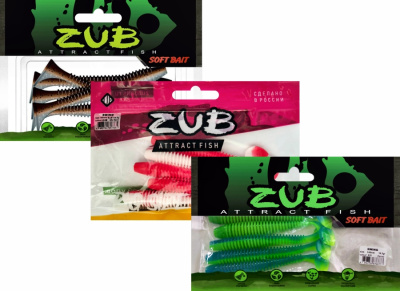 Приманка ZUB-SWING 140мм(5,5")-5шт, (цвет 040) черный верх-изумрудный низ